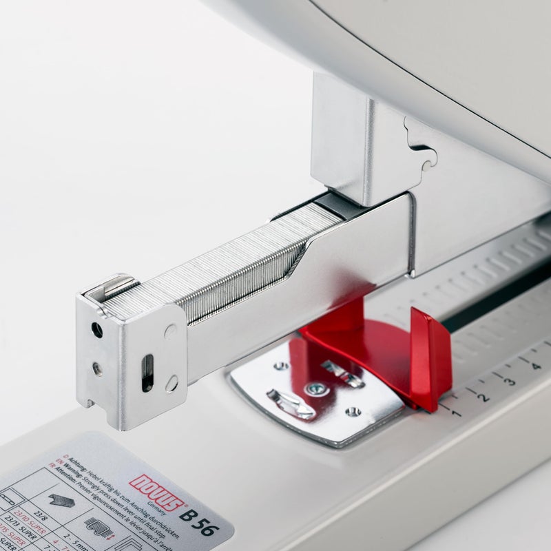 Novus B56 Heavy Duty Stapler, 200 Sheet Capacity, Anti-Jam, 3" Stapling Depth w/ Adjustable Guide, Staple Bypass, German Engineered (023-0059) - Image 3